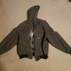 Carhartt Men's Black Plaid Lined Jacket